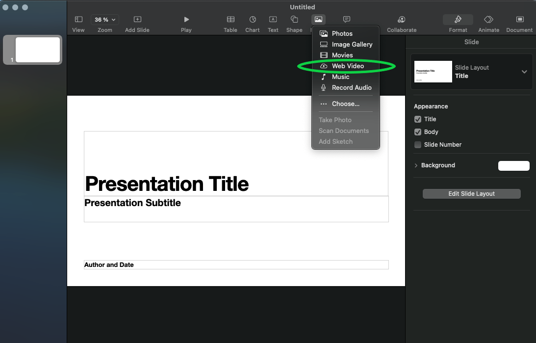 how do you insert youtube videos into powerpoint for mac